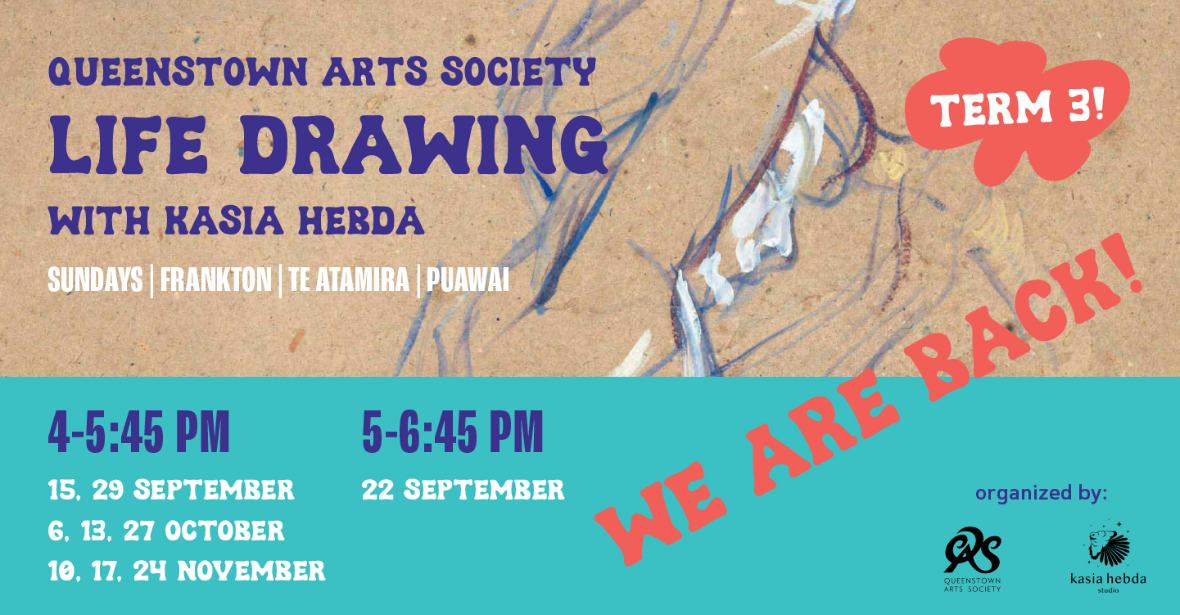 Queenstown Arts Society Life Drawing with Kasia Hebda - 22 September