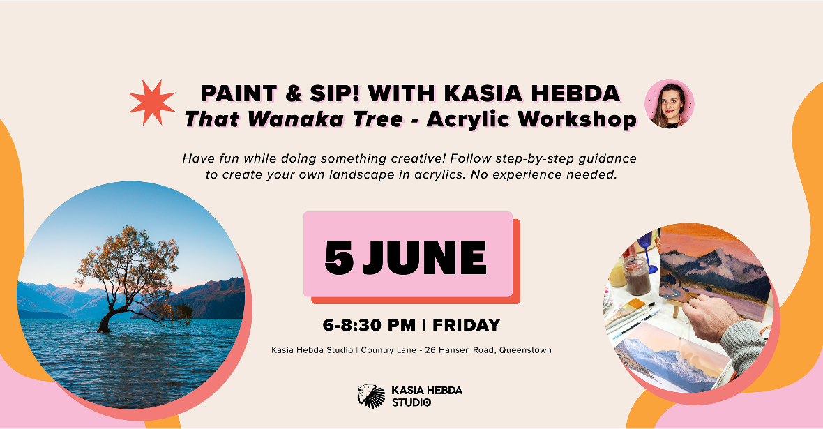 Paint & Sip Acrylic Workshop - That Wanaka Tree with Kasia Hebda | Queenstown - 5 June
