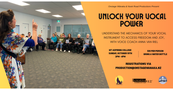 Te Wāhi Toi - Wānaka Vocal Workshop with Onstage Wānaka
