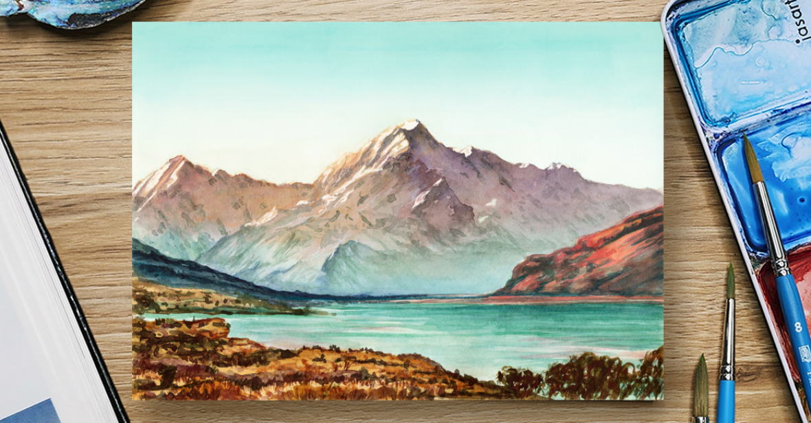 Mt Cook • Watercolour Landscape Workshop with Kasia Hebda